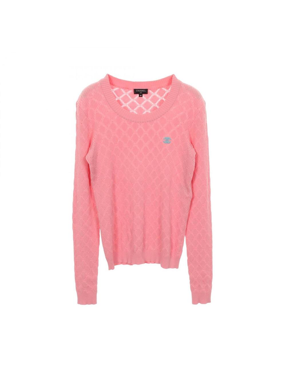 Chanel Coco Mark Check Rib Knitwear #281913C85B